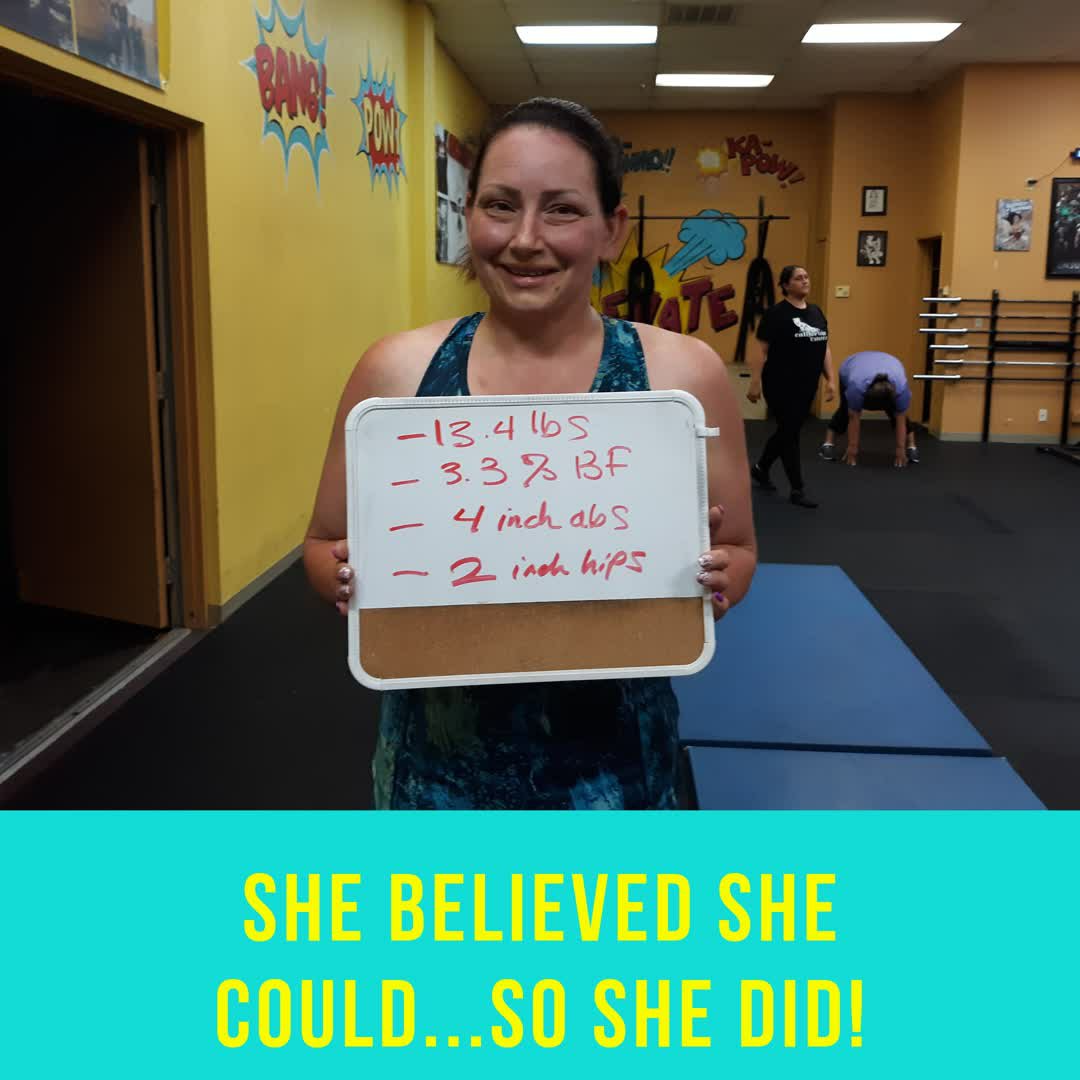 elevatefitma's tweet photo. She BELIEVED she could so she did! Our 6 week challenges are set up for success! Helping clients set and reach wellness goals is what we do! Mindset! Nutrition! Fitness! Join us for a challenge and decide to rise! 
Let's give this beauty a high five below! 🖐👇 https://t.co/7G0OSGeWjw
