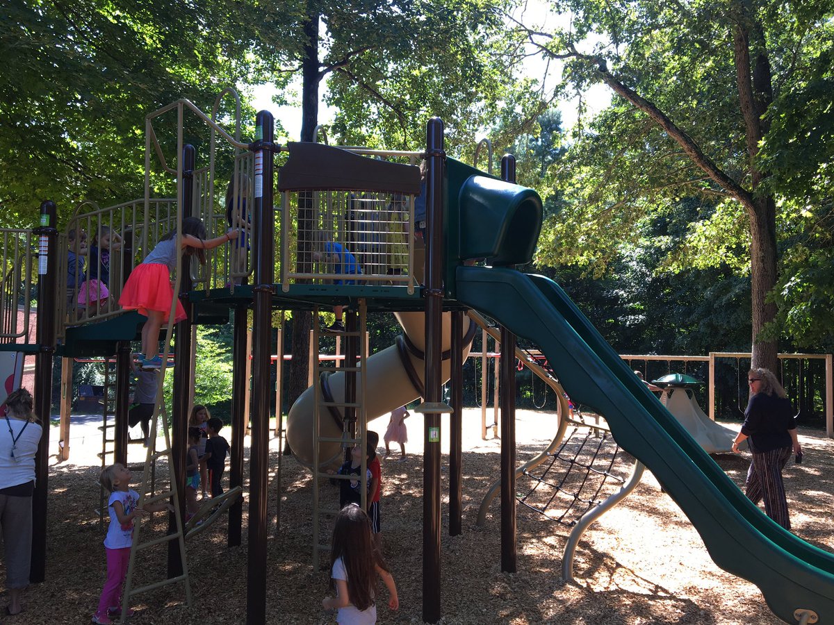PrincipalCES's tweet photo. We had our playground ribbon cutting on Tuesday and the students are enjoying the new playscape! https://t.co/jmyIqe5O08