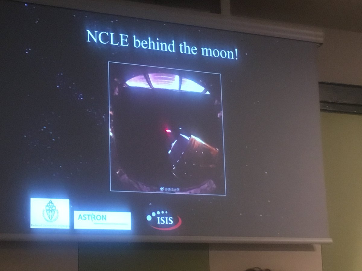 RiffKosmos's tweet photo. Jeanette Bast talking #SuperVOSS #SuperVOSS2019 about careers in project management as astronomer; she was involved among others in managing the Netherlands - China low frequency explorer on the moon where @hfalcke  is the PI. Interview @RiffKosmos:  https://t.co/Kaqjb8UhwT /fm https://t.co/Z9PC8l3TfE
