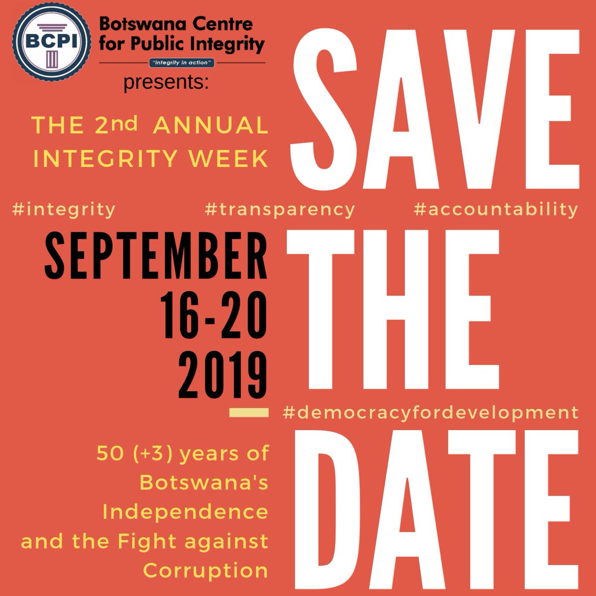 BW_Integrity's tweet photo. #TBT #IntegrityWeek2018PICs Tag your people & Save the Date for the 2nd Annual Integrity Week 2019!
Look out for more details on how you can be part of this event.
#bcpiintegrityweek2019 #participatorydemocracy #politicsconcernusall #onethebelostcounts #whoknowsbetterdoesbetter https://t.co/8Ji7O15vmi