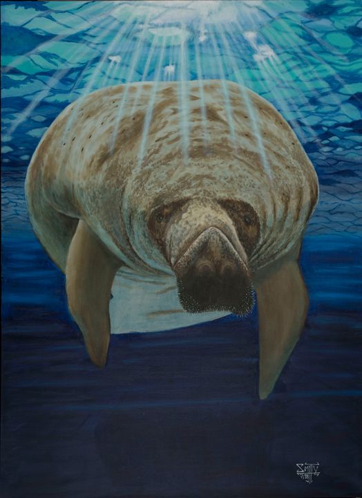 CustomSmittyArt's tweet image. Featured Art of the Day: "Tondalaya the Manatee". Buy it at: ArtPal.com/customsmittyar…