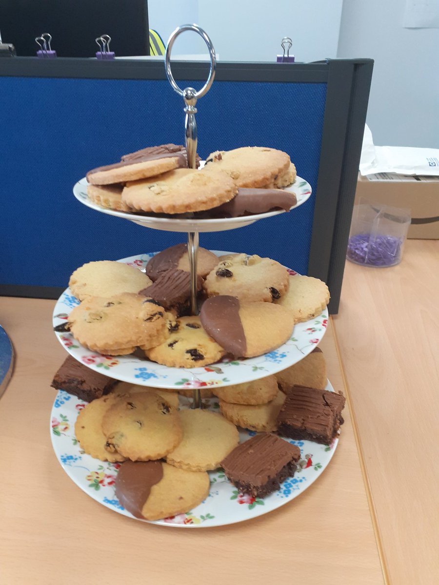 CullenWealth's tweet photo. Another amazing week of the The Cullen Wealth Bake Off - Biscuit week! The staff are all getting fatter but the money is flowing in for @SpringhillHosp Corporate Challenge! #charity #fundraising #TheGreatBritishBakeOff https://t.co/186oqF5k87