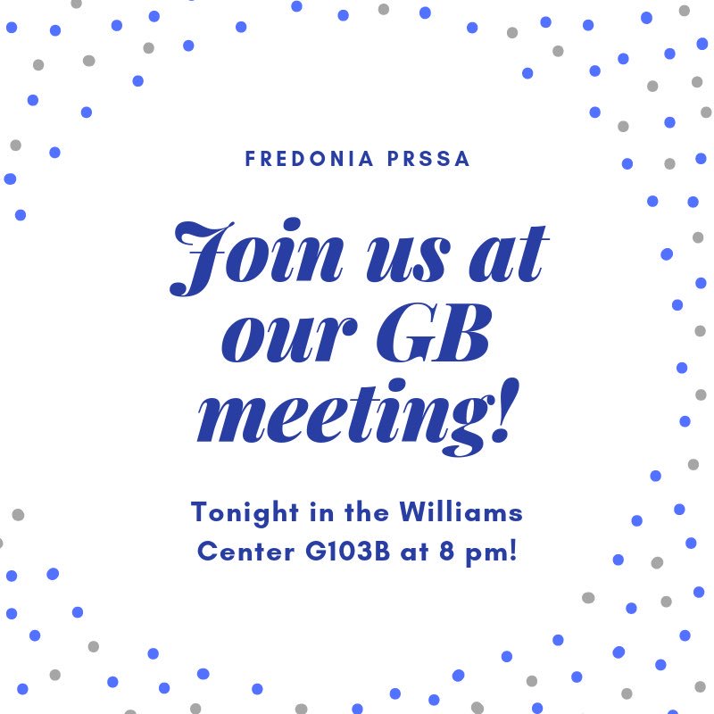 Join us tonight @ 8 for our first GB meeting!! We can’t wait to see you all there!