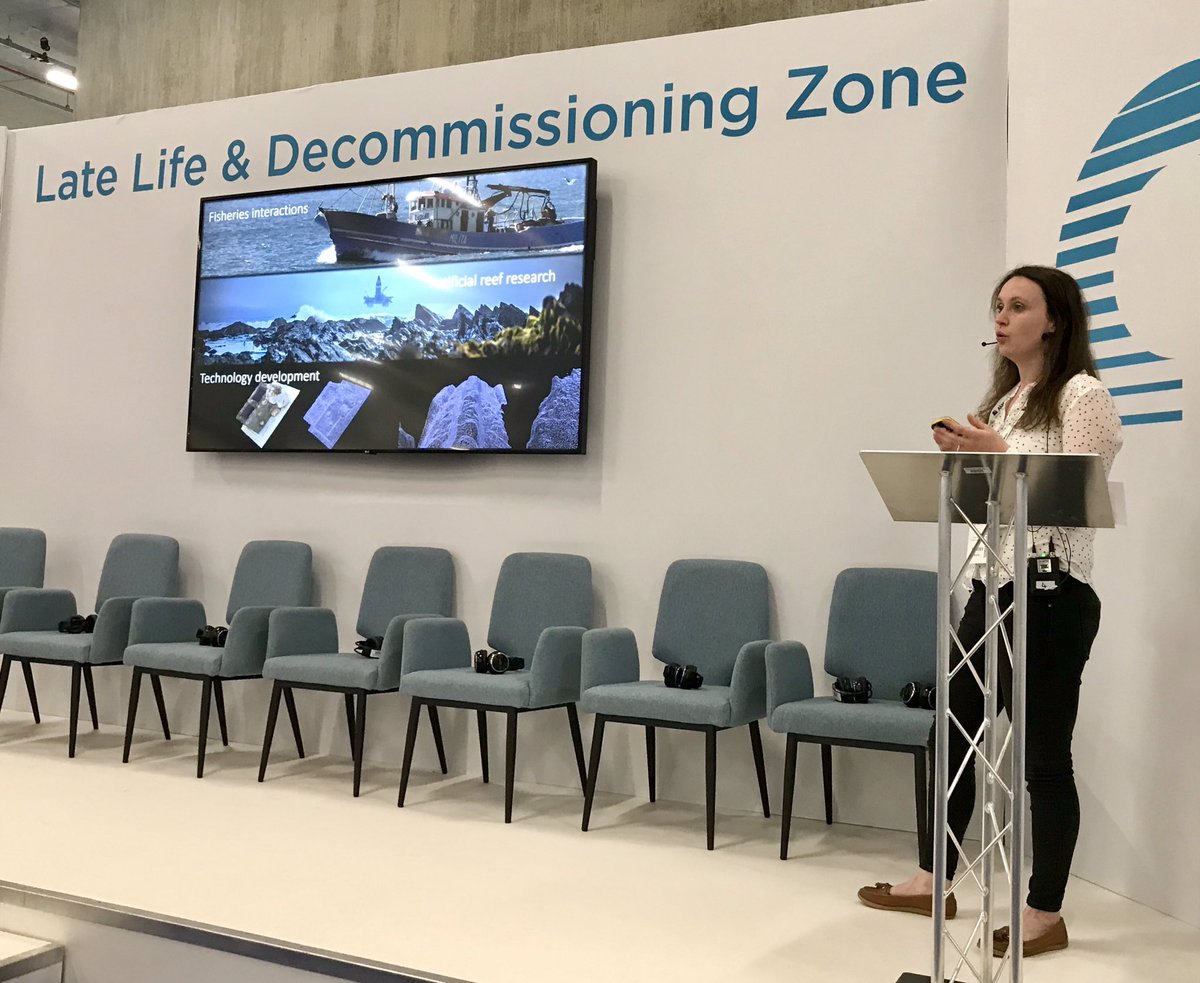 SUT_news's tweet photo. Sally Rouse @ScotMarineInst outlining SAMS research in support of offshore energy sector #OE19 #decommissioning @SUT_Events @mastscot #EnergyTransition #pipelines #oceanimpacts https://t.co/6UUfSLyknB