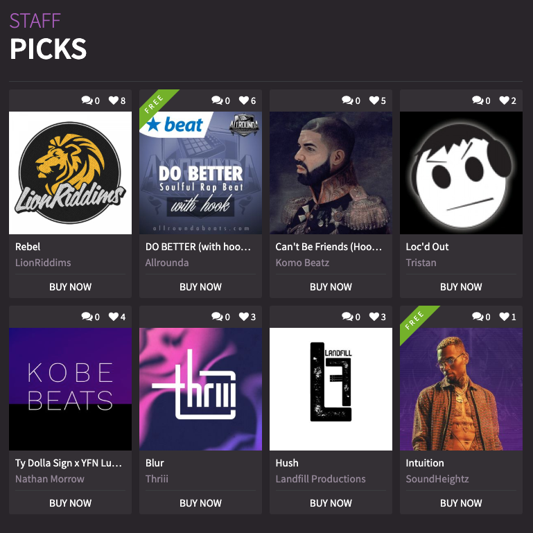 airbit's tweet photo. Shout out to our new staff picks @ALLROUNDA LionRiddims @KomoBeatz @TRISTAN_BEATS Nathan Morrow @thriiicommas @LandfillBeats @SoundHeightz 🙌 Find em' all on the Airbit homepage > https://t.co/fGv5Ap9QoG 🚀 https://t.co/BflKolX4L0