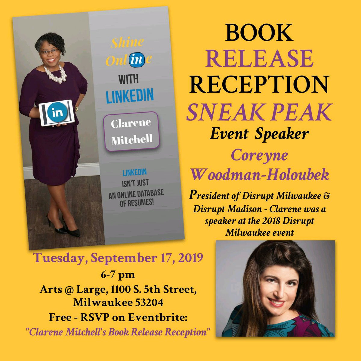 On Sept 19th I will be a speaker at the #DisruptHRDetroit event. This will be my 4th #DisruptHR event in less than a year. I got my start speaking for the #thinktank network when I was a speaker for <a href="/CoreyneHoloubek/">Coreyne W. Holoubek</a> <a href="/DisruptMKE/">Disrupt Milwaukee</a> event last Nov.
~ #BrandingActivist
#ShineOnlineBook