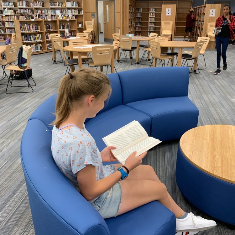 IndyHSLibrary's tweet photo. Thanks to @mellisindy's classes for coming in to check out our new library! #IndyHSGooseChase #Independencehsva https://t.co/xaeu0PQsEa