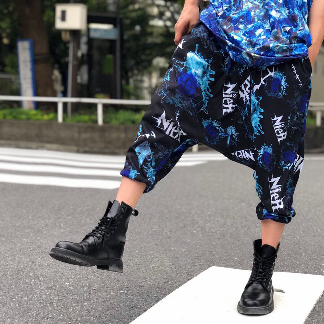 午前12時前のご注文は当日発送 NieR サルエルパンツ NieR TWO-TONE SIDE BRAID変型サルエルパンツ