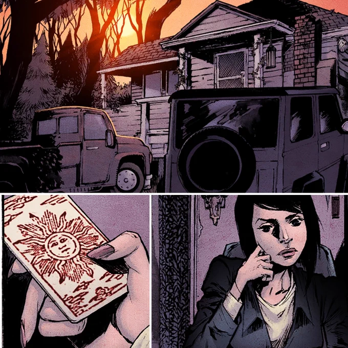 Some panels from a new Horror thing I'm doing with @Justin_Jordan  and Simon Gough (@Spidey2099 ) ? 