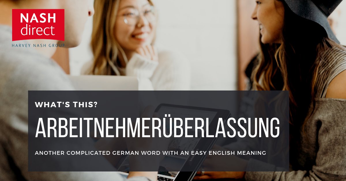 HarveyNashDE's tweet photo. ARBEITNEHMERÜBERLASSUNG – ANOTHER COMPLICATED GERMAN WORD WITH AN EASY ENGLISH MEANING!
Did you know that there are over one million employees in Germany today working on ANÜ employment contracts?
https://t.co/zLYQhaqMXh
#Nashdirect #job #ANÜ #employment #labourleasing https://t.co/M7HgQIBMPy