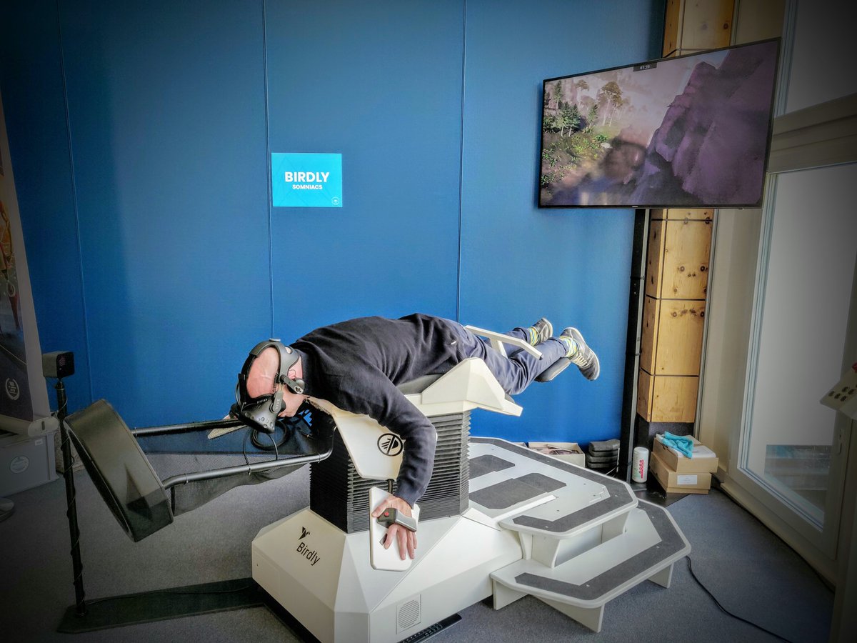 david_a_butler's tweet photo. Jurassic flight 🦕 by @Birdly
at the @WorldXRforum in #cransmontana #wxrf19 #XRgeneration #VirtualReality https://t.co/PbsbSlyghZ