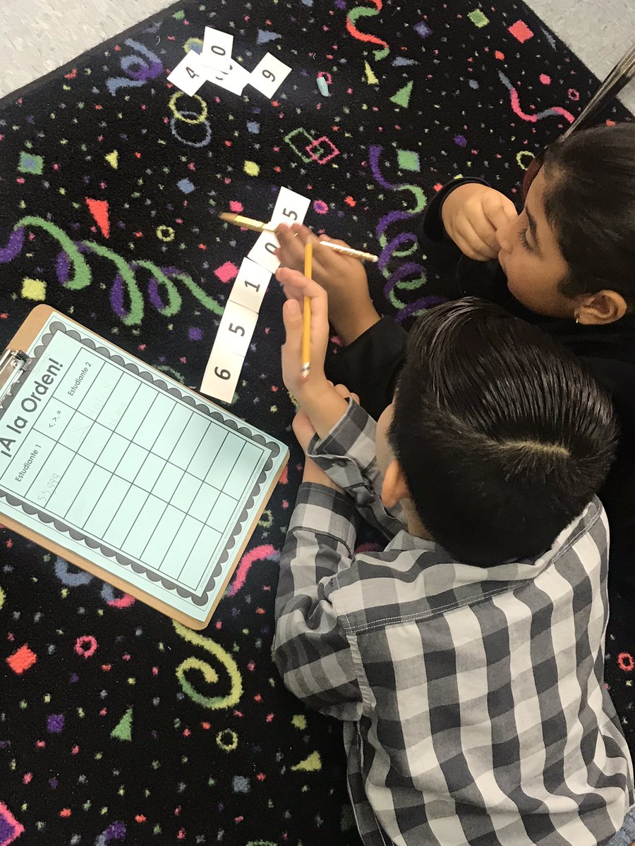 AlanizYagaira's tweet photo. We are BUSY in 3rd grade! We have been comparing numbers with partners and practicing our sentence stems. #BurnettES #PISDMathChat #PISDMathematics https://t.co/DJSFecII4j