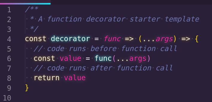 joelnet's tweet photo. 💡TIP: Create a function decorator / higher order function to modify the inputs and/or outputs of a function. Ideas: logging, input validation, middleware. Tell me how would you use this below 👇
#javascript #nodejs #es6 #Developer #programming https://t.co/HMMshSNFQv