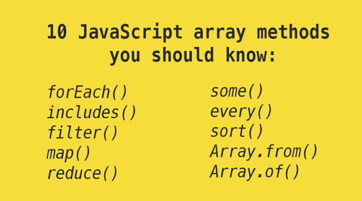 moriohdotcom's tweet image. Top 10 JavaScript array methods you should know
☞ morioh.com/p/3ba421a8a63d

#JavaScript #array #Codequs #Morioh