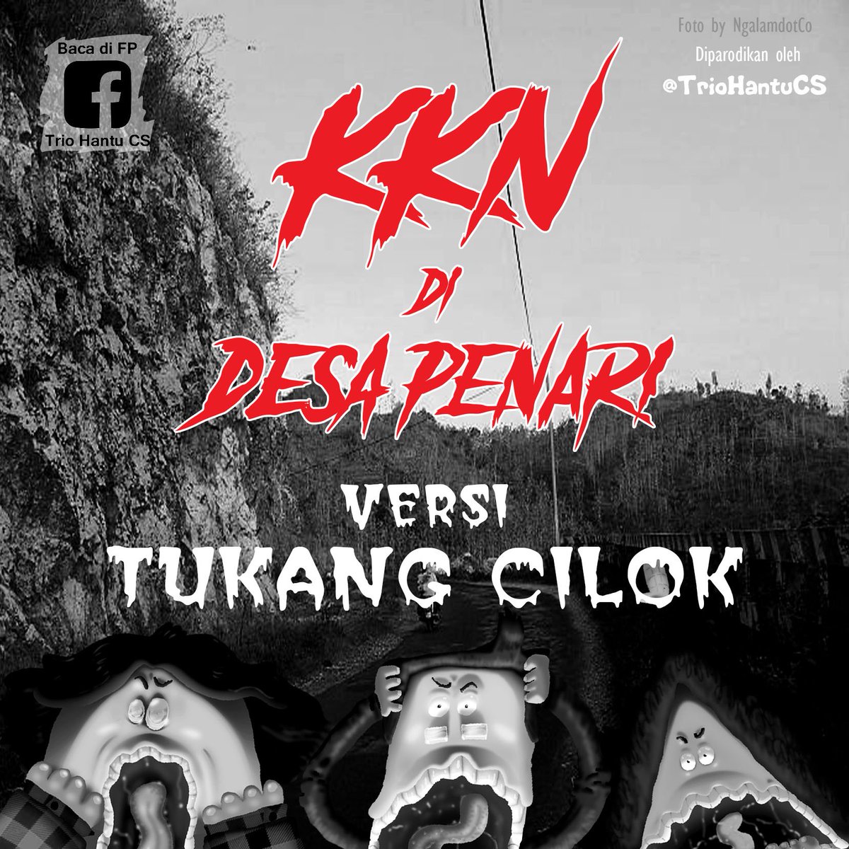 TrioHantuCS's tweet photo. Selamat malam jumat ke 36 di taun 2019 M. Berhubung masih bulan Suro Nasional. Kami mempersembahkan sebuah parodi :
#kkndidesapenari #SetanStory #parodia
https://t.co/48FXKn406q https://t.co/NmoOmAabla