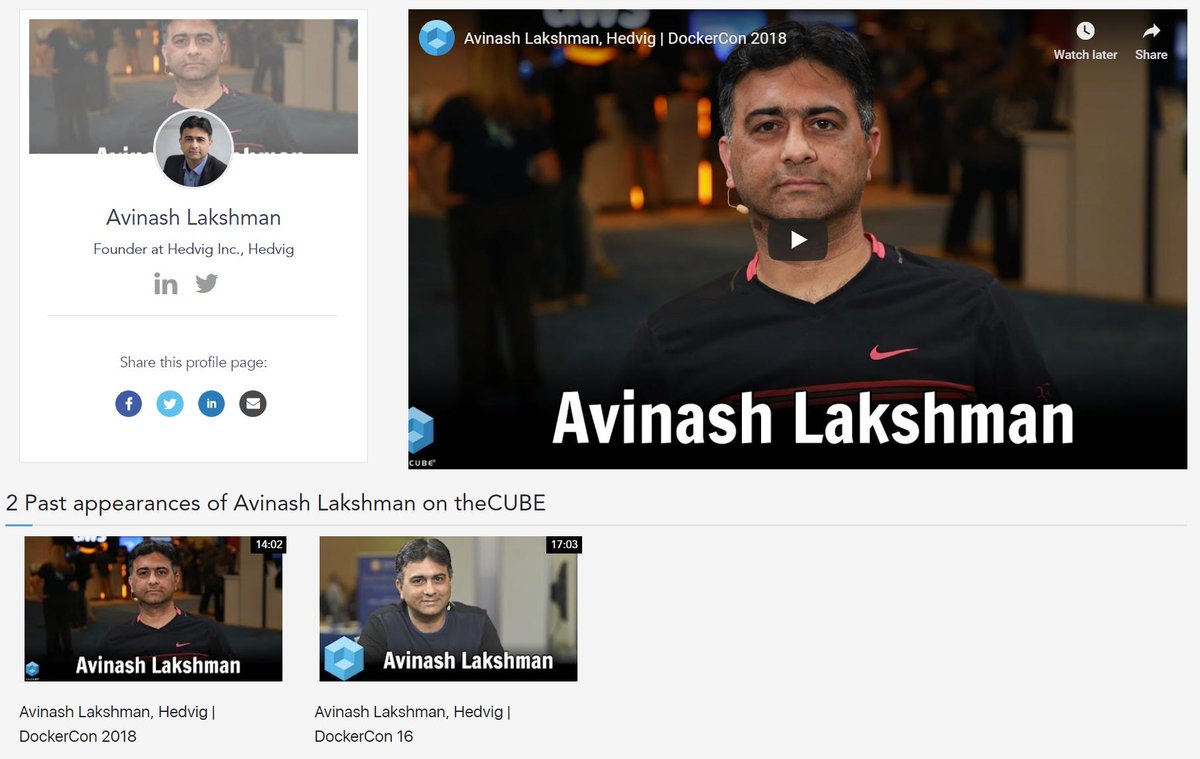 Congrats to Avinash Lakshman &amp; team Hedvig as they start a new chapter as part of Commvault. 

Get to know Avinash in his own words on theCUBE

thecube.net/guest/590af52b…
<a href="/HedvigEng/">Avinash Lakshman</a> @HedvigInc #Hedvig <a href="/Commvault/">Commvault</a> #theCUBE #TechAthlete