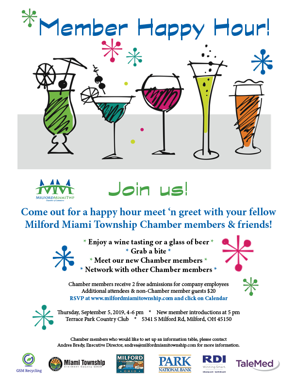 You can still attend the happy hour this afternoon!