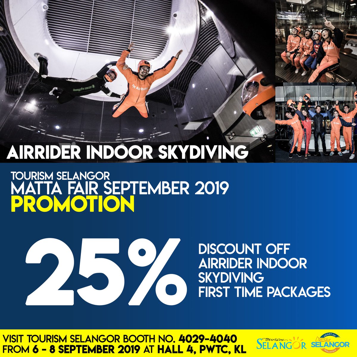 TourismSelangor's tweet photo. 📣 ATTENTION! 📣

MATTA Fair Sept 2019 starts tomorrow, 6 Sept until Sunday 8th Sept. You will only get special and amazing promotions during 3 days this weekend!

Visit our Tourism Selangor booth no. 4029-4040, Hall 4, PWTC to grab it!

See you there!

#MATTAFair2019

1/3... https://t.co/uVwfwD0tyv
