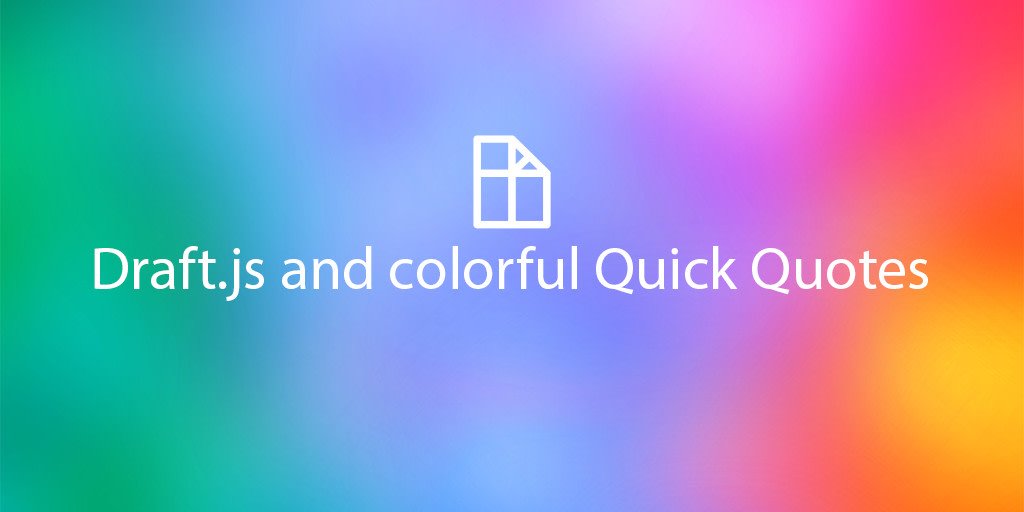 OnePageCRM's tweet image. Victor from our Engineering team shares his experience working with Draft.js when building color into Quick Quotes. Check it out and let us know what you think? 
#Developerblog #Devtalks #Draft.js #React
bit.ly/2Lg5fsZ