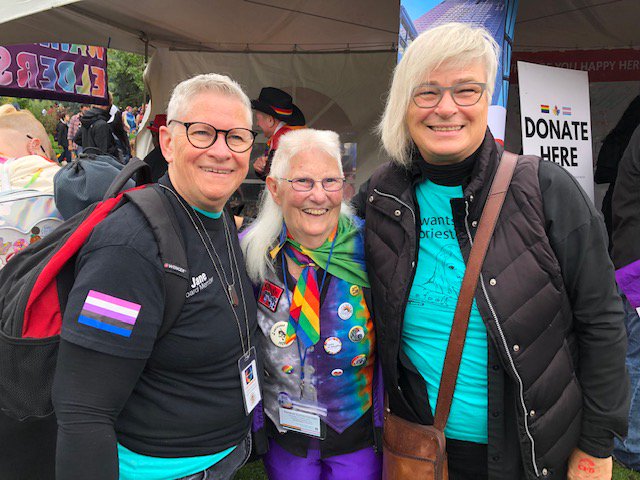 SaintBrigid_yyc's tweet photo. Great pics from the @calgarypride parade. #saint_brigids #calgarypride #LoisSzabo #kevinallen #ourpastmatters #allarewelcome #loveislove #yychurch #womanpriest #clubcarousel #yyc #yycpride https://t.co/wS0tSxtf8q