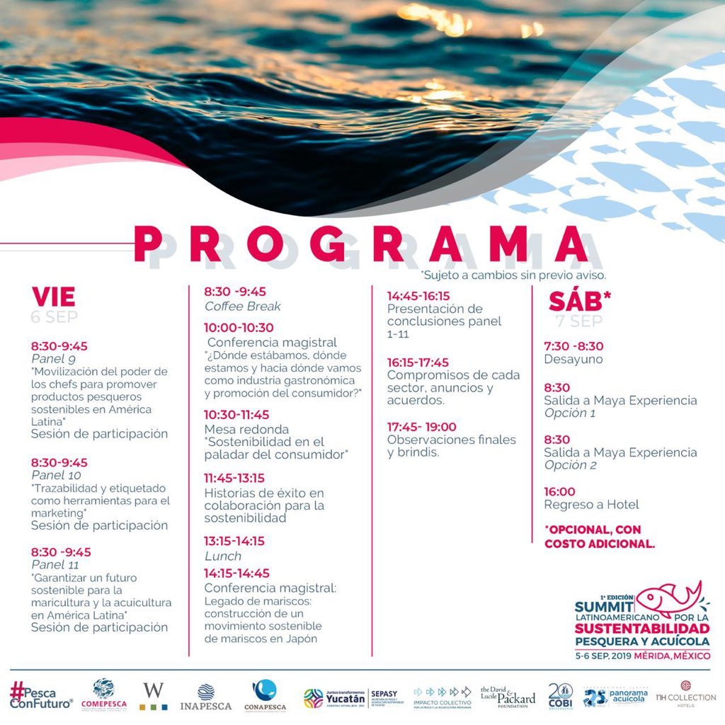 RichardCudney's tweet photo. Mexico hosting the first Latin American Summit for Sustainable Fisheries and Aquaculture... Latin American countries paving the way to become world leaders in sustainable fisheries and aquaculture! #YoPorLosOceanos, #PescaConFuturo https://t.co/jIL239YesS