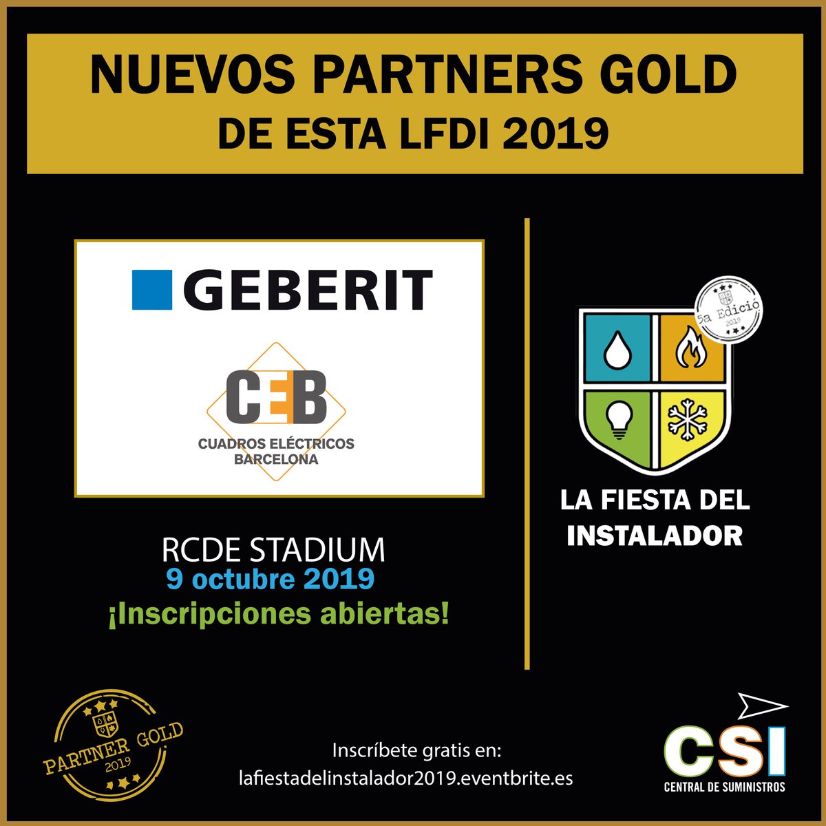 CSIsuministros's tweet photo. 💡Hoy te presentamos otro par de #MarcasTop🔝que podrás encontrar en la #LFDI19 como #PartnersGold. Descubre un nuevo paradigma de #baño con @Geberit_ES o sorpréndete con la calidad de los #CuadrosEléctricos de #CebCuadros. Estáis invitad@s🎫 #Instalador #Luz #Clima #Energias♻️ https://t.co/DPu38OHZAo