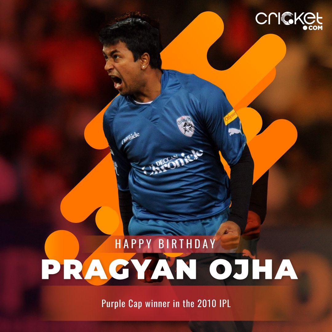 Happy Birthday, Pragyan Ojha! He took 113 Test wickets and won the Purple Cap in IPL 2010. 