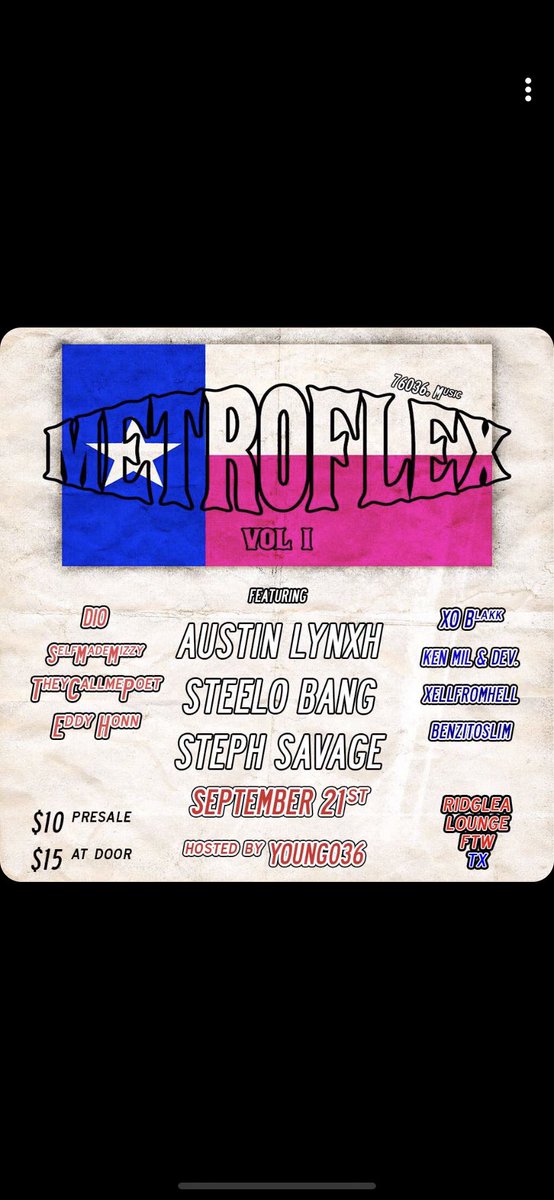 steelobang's tweet photo. It’s finna be a movie! I need everybody to click this link and buy a ticket to this‼️ I’m linked back up with my boy @76036music_  so YOU KNOW we going up‼️ #Metroflex #SteeloBang #BangShit 💥💥💥💥💥💥

https://t.co/sHnAsYrHYl https://t.co/1Pu6XqK75A