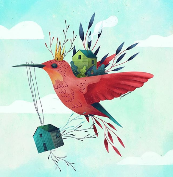 rosemariecc's tweet photo. Nuevos horizontes 🕊️
#newhorizon #illustration #ilustración #hummingbird #abouthouses #illustrator #kidliart #childrenillustration #digitalillustration #rosemariecc https://t.co/x9vVFymTcP