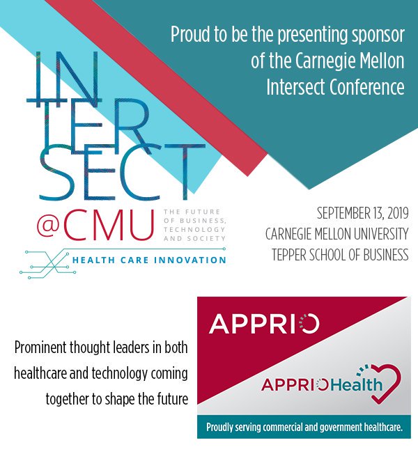 ApprioHealth's tweet photo. Exciting to see our two industries unite for such a prestigious event! Link to event: https://t.co/pih2haiMYC
#ApprioHealth #Apprio #CMU #intersectCMU 
@apprioinc https://t.co/QAmnkfudjs