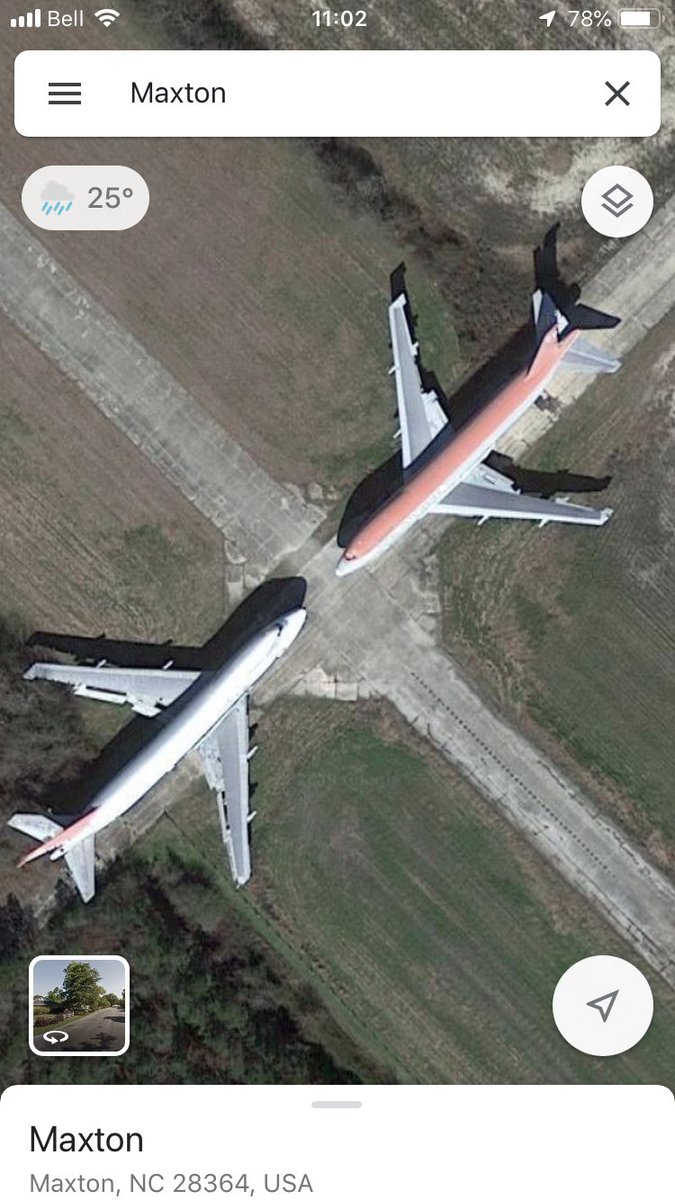 nwa_airlines's tweet photo. Laurinburg-Maxton #Airport in NC housed many old #NorthwestAirliners. There are some neat videos on #Youtube. #avgeek #Nostalgia . #B727 #B747 #DC10 #KMEB
Wonder if there are still a few there! Images from #googlemaps https://t.co/NFl0uOpYFY
