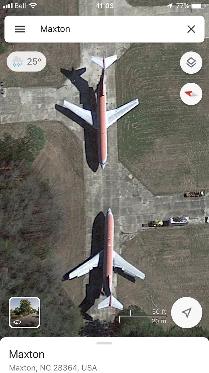 nwa_airlines's tweet photo. Laurinburg-Maxton #Airport in NC housed many old #NorthwestAirliners. There are some neat videos on #Youtube. #avgeek #Nostalgia . #B727 #B747 #DC10 #KMEB
Wonder if there are still a few there! Images from #googlemaps https://t.co/NFl0uOpYFY