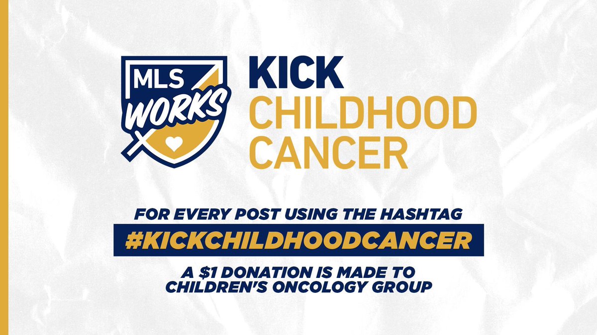 For every tweet &amp; RETWEET (!!!) using #KickChildhoodCancer, <a href="/MLS/">Major League Soccer</a> will donate $1 to <a href="/COGorg/">Children’s Oncology Group</a>!  🎗