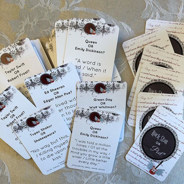 JenniferWiseHM's tweet photo. *little tiny screams* Look what came!! I made a #playingcarddeck at the #websiteinbio using a bulletin board set download I bought from @mrsorman to make a game, Rock Star or Poet? I made 120 cards! You guys would not believe how hard this is. 😉 And hilarious, too. For ex… https://t.co/I6rS9nhOLg