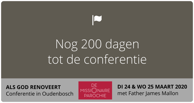 sfcbreda's tweet photo. Vandaag is het nog precies 200 dagen tot de conferentie 'De Missionaire parochie - Als God renoveert' met @FJMallon. Bezoek de campagnewebsite: https://t.co/92OuD0Adb8 https://t.co/4pc7FiurJs