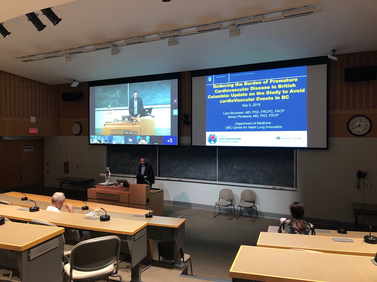 SAVEBCstudy's tweet photo. PIs Dr. Simon Pimstone and Dr. Liam Brunham (@LiamBrunham) are presenting an update on SAVE BC at VGH/SPH cardiology rounds this morning! https://t.co/4RQqrhBslK