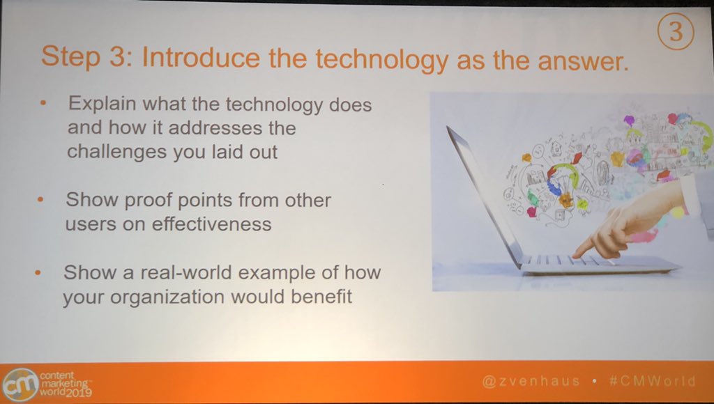 Pascal_Cerruti's tweet image. Great breakout session at CMWorld from Zari Venhaus @zvenhaus on martech adoption and/or resistance... “Corporate leaders’ resistance to embracing martech keeps CMOs up at night”.  Nice multi step approach to kill the #zombietech fears 😱 and convince management. #CMWorld