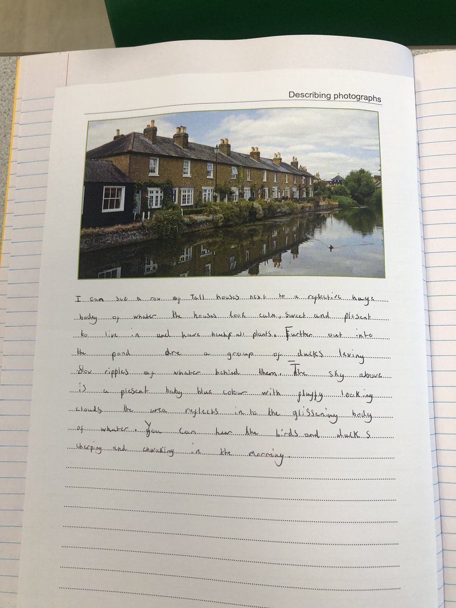 Some excellent literacy work completed on describing photographs by year 7 geographers today #geography #literacy