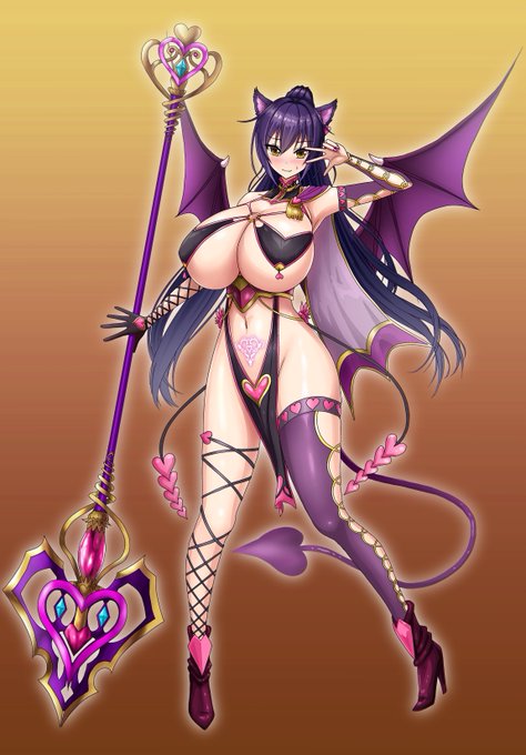 超エロアプリ学園!から、サキュバスコスの摩耶ちゃんとちびマヤちゃん♪
人気投票2位で残念だったけど、BTKは全部摩耶ちゃんに投票入れたんだよ～。 