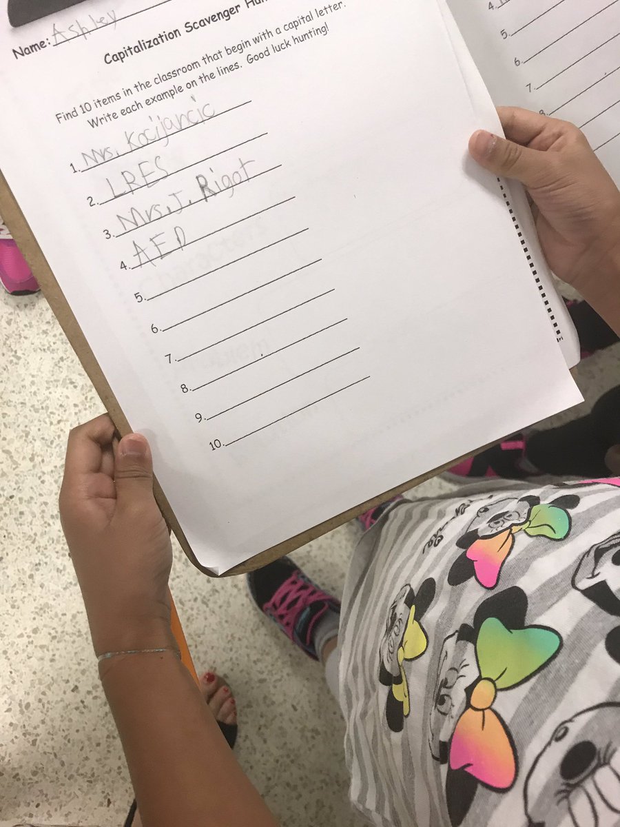 So excited for our second grade students who are finding capital letters around the building in a scavenger hunt. Authenic, relevant, and engaging! Way to go Mr. Morton! #KidsDeserveIt #Chasing100 @LakeRidgeES <a href="/pto4lres/">LRES PTO</a> @Lakeridgeap1