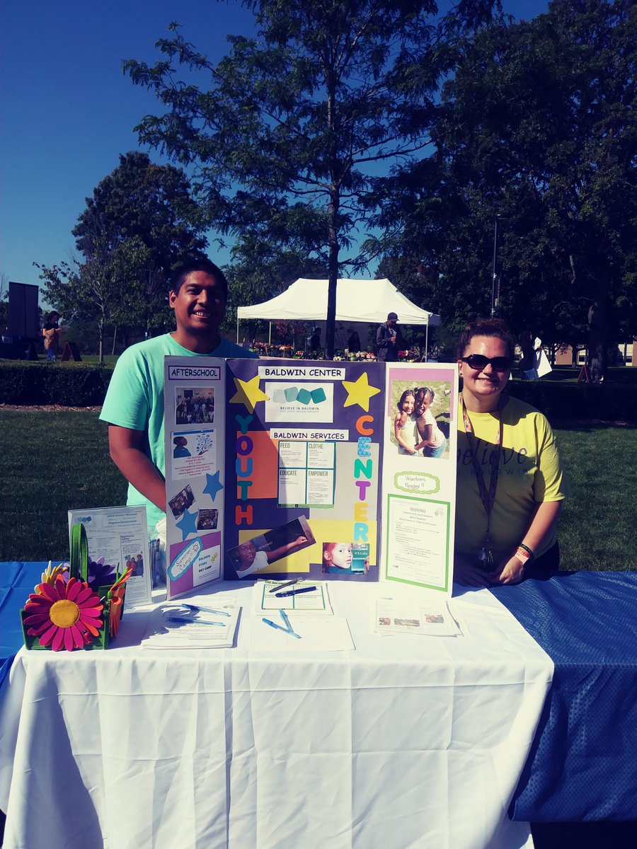 If you're in the Rochester Hills-Auburn area, stop in and talk to Heather and John of Baldwin Center at Oakland University's 2019 Grizz Fest, 11am-1pm today! Find out about Baldwin programs, sign up to volunteer or be a mentor for our After School Program.#GrizzFest,#oaklandu