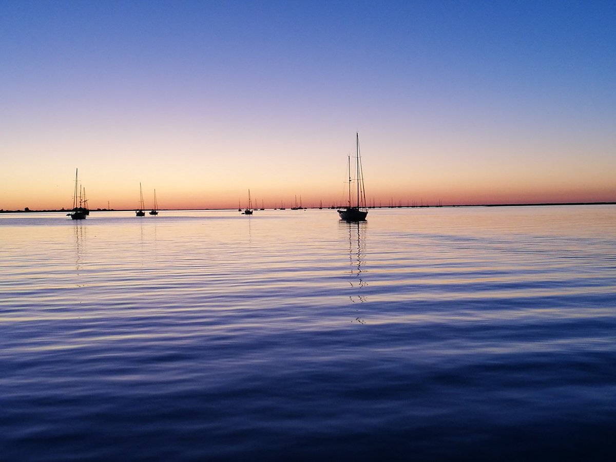 veleroadara's tweet photo. Amanece en la Isla de Culatra https://t.co/k2BEUODYqx