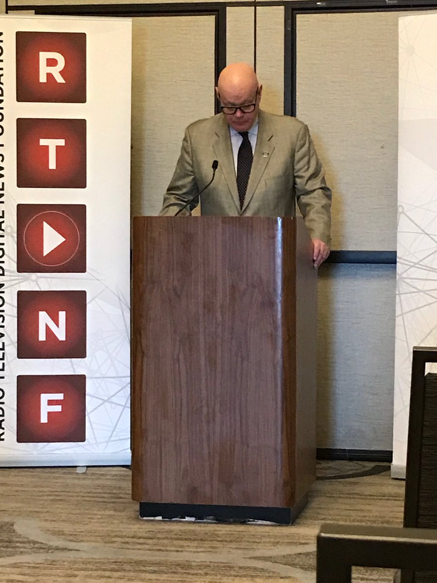 NewsGin's tweet photo. @RTDNA/RTNDF Exec Director says time is now to “double down” on excellence in journalism #rtdna #EIJ19 https://t.co/NHFFqZ3xVb