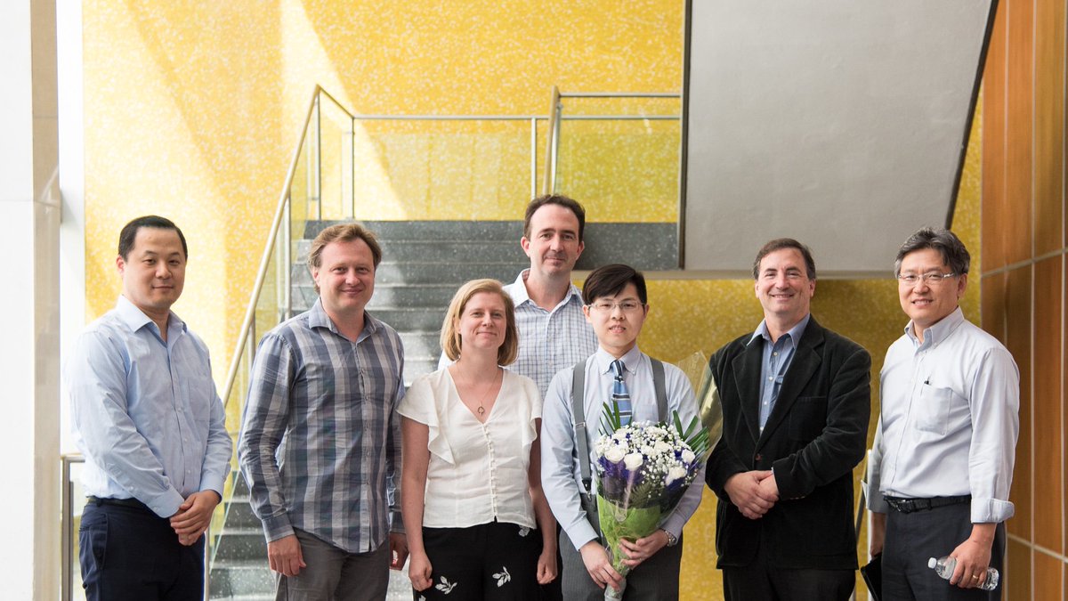 Congrats to Hong-Hsi Lee on defending his #PhD thesis @nyuschoolofmed!  🎓🎉👏🏽 📷 From left: Jiangyang Zhang, PhD; Dmitry Novikov, PhD  @dimanovikov; Els Fieremans, PhD @elsfi; Timothy Shepherd, MD, PhD;  Hong-Hsi Lee, MD,