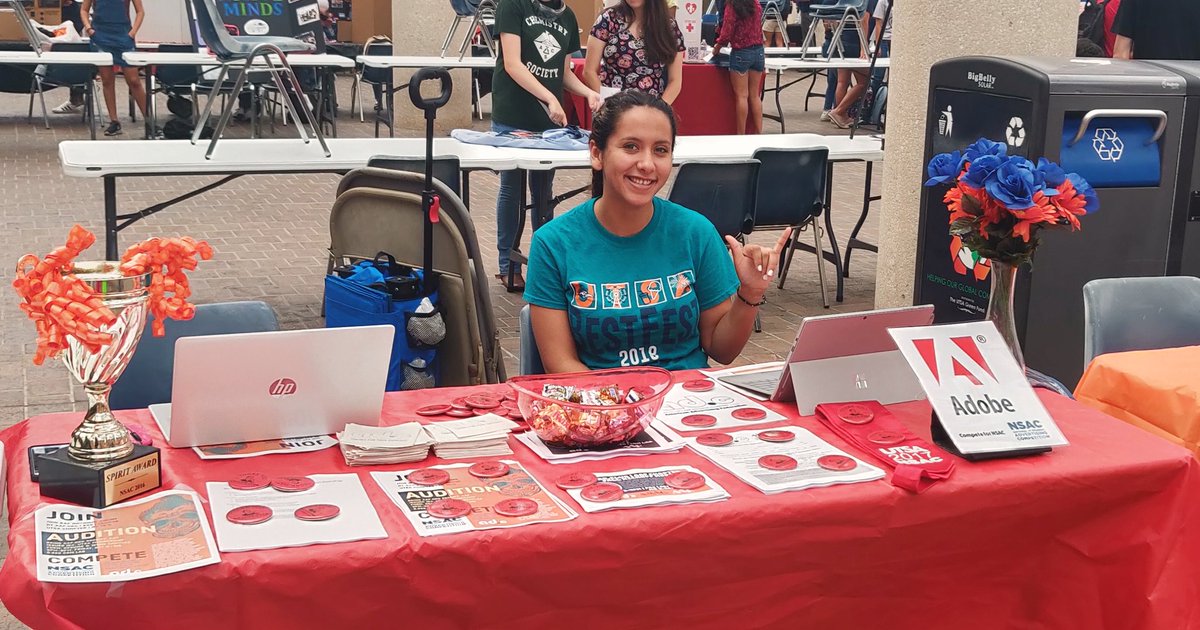 Come out to the Sombrilla and Get Involved! Stop by our table, get your SWAG, and learn more about the benefits of becoming a member of the American Advertising Federation 😃 #aafclubutsa #UTSA #nsac2020