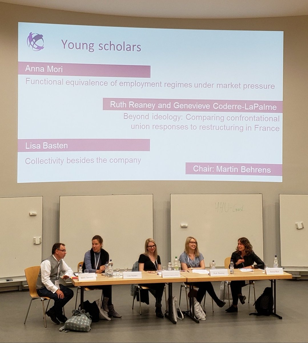 JohnWBudd's tweet photo. Note to future conference organizer self: #ilera2019 excellent innovation--a young scholars plenary. https://t.co/x6G1aQAlup