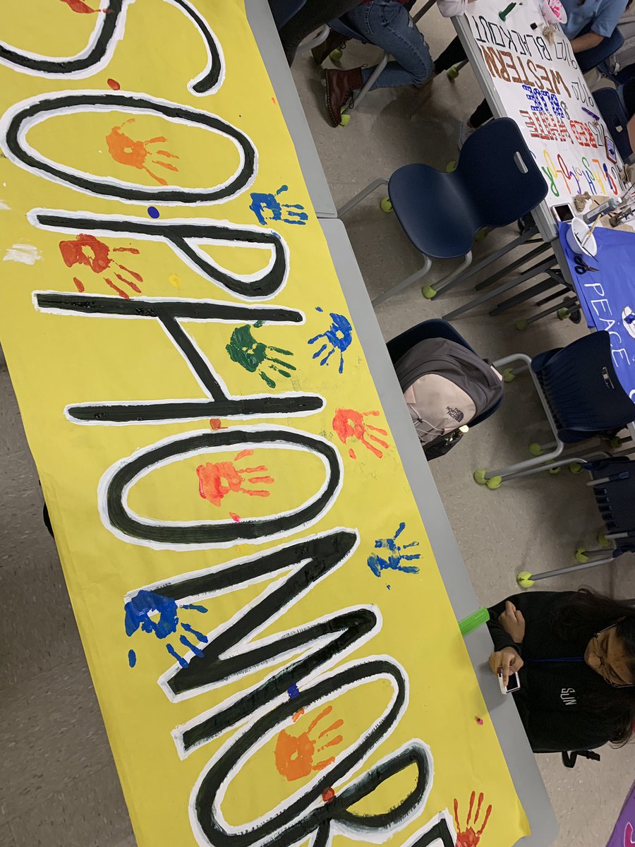 Poster painting was very successful today!!! We are so ready for football season and pep rallies!!!!