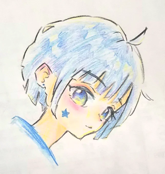 色鉛筆もらったから描いた 