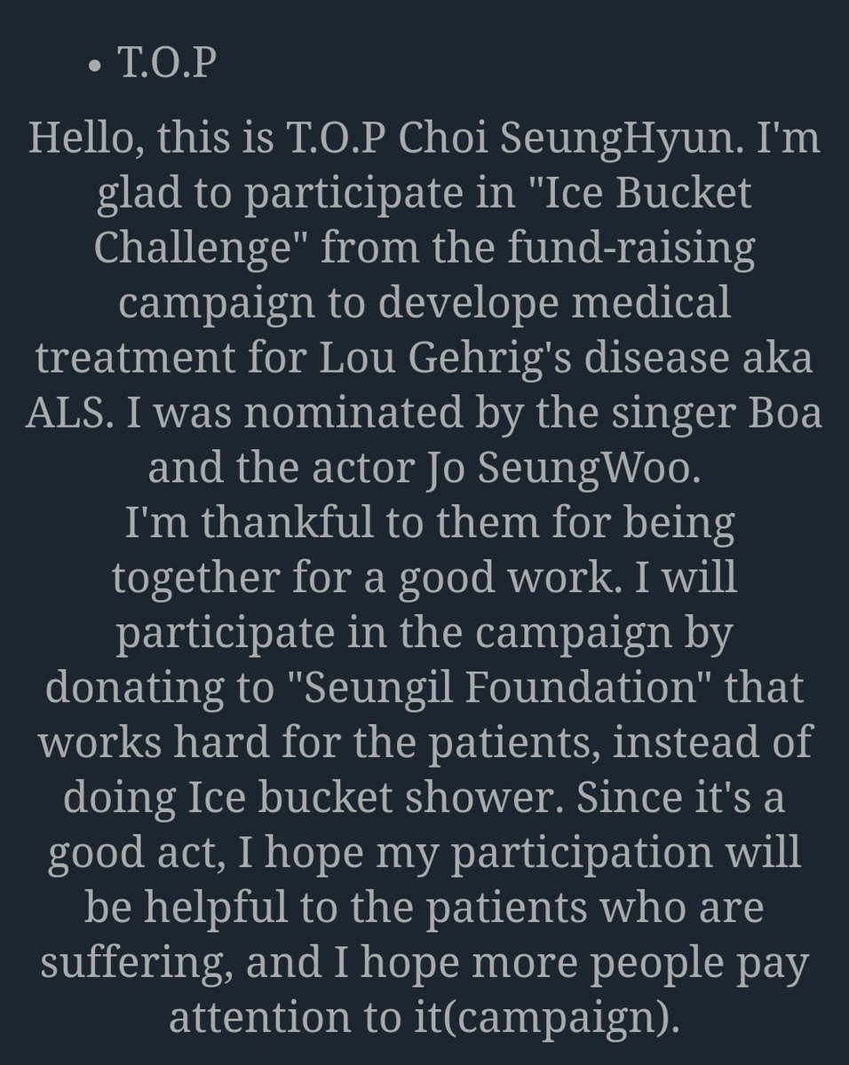 TOP, TAEYANG AND GD donating for ALS Ice Bucket Challenge  http://bigbangworldwide.blogspot.com/2014/08/photovideo-bigbang-for-als-ice-bucket.html?m=1GD doing the challenge