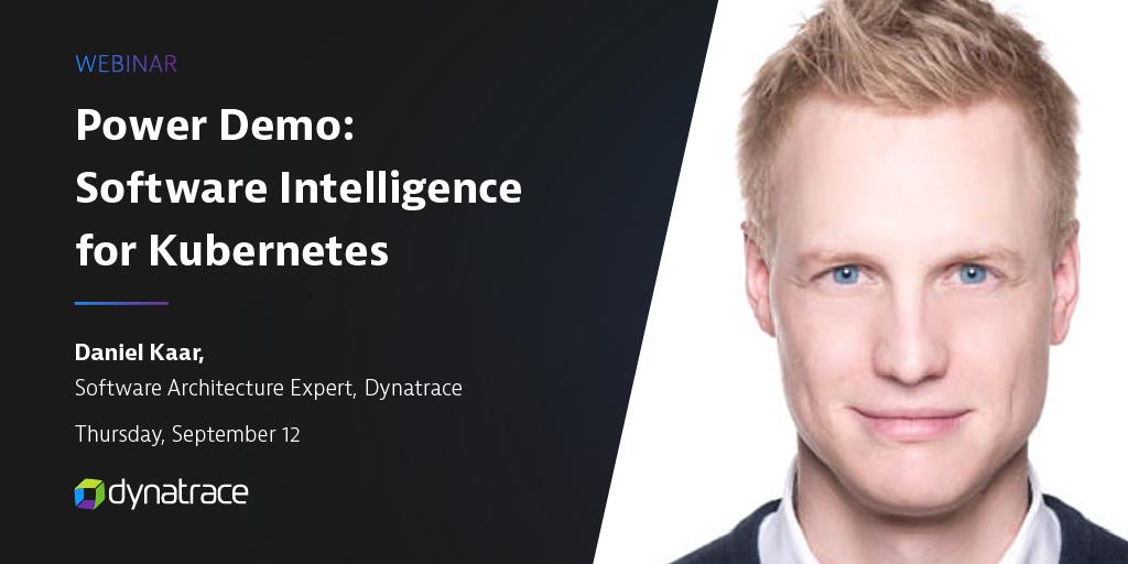 Dynatrace's tweet photo. In less than 30 minutes ⏳#Dynatrace can...

1️⃣Roll out to a #Kubernetes cluster
2️⃣Automatically pick up an application deployment
3️⃣Begin to deeply monitor it

See this in action AND meet our #AI Engine - Davis, in @d_kaar's Power Demo on 9/12: https://t.co/YTCBCYlClH https://t.co/qGf6I2yh8r